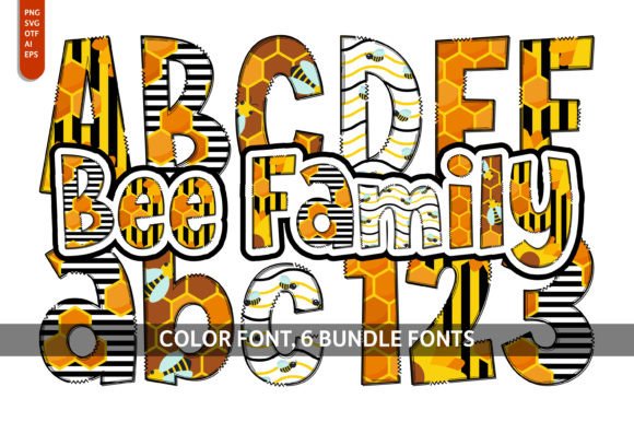 Bee Family: A Playful Color Font for Creative Projects
