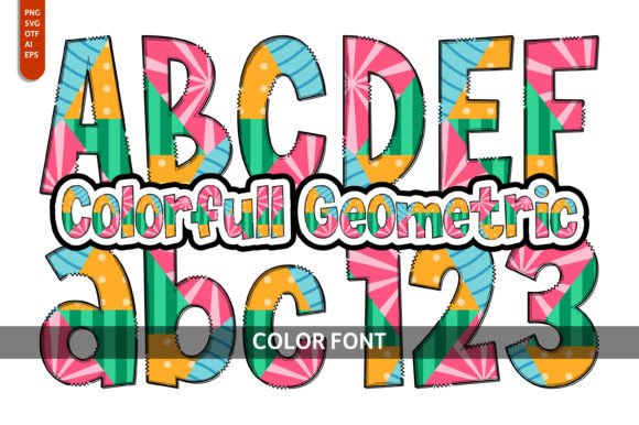Colorfull Geometric: A Playful Display Font for Creative Projects
