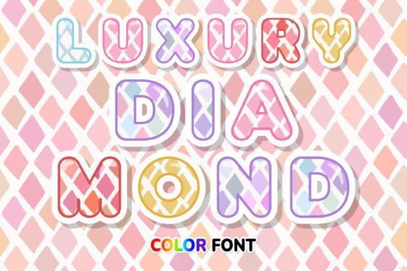 Discovering the Luxury Diamond Font: A Rhombus Pattern Design