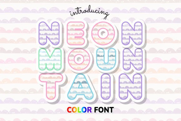Neon Mountain: A Color Font for Bold Visual Statements
