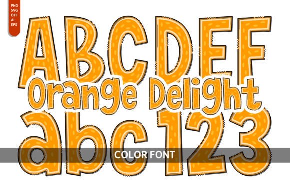 Orange Delight: A Playful Color Font for Creative Projects