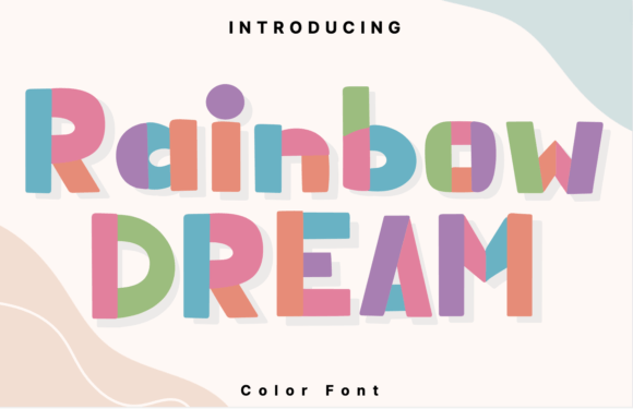 Rainbow Dream: Whimsical Handwritten Font for Creative Projects