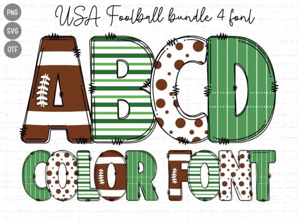 USA Football: A Dynamic Color Font for Bold Designs