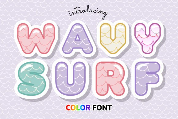 Wavy Surf: The Color Font for Fresh, Modern Designs